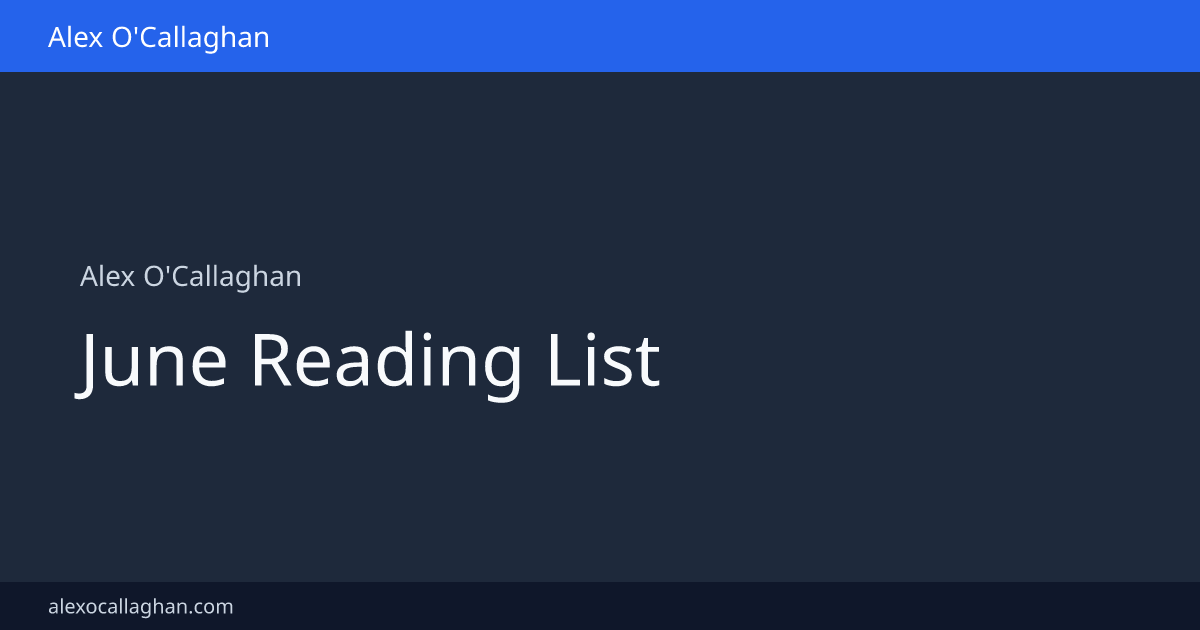 June Reading List